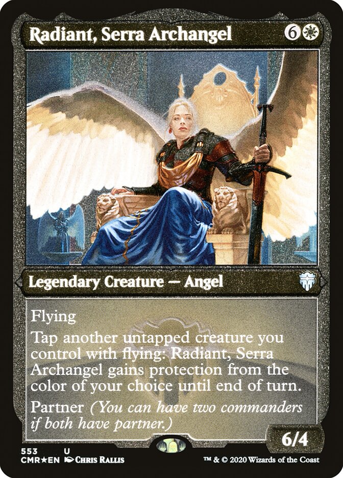 Radiant, Serra Archangel (Etched) [Commander Legends] | Gamer Loot