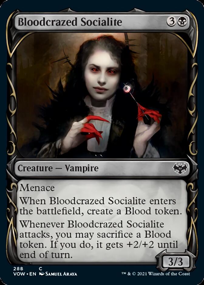 Bloodcrazed Socialite (Showcase Fang Frame) [Innistrad: Crimson Vow] | Gamer Loot