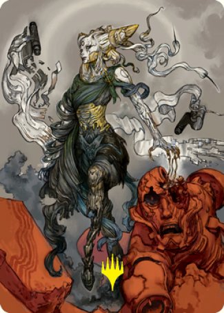 Tamiyo, Compleated Sage Art Card (Gold-Stamped Signature) [Kamigawa: Neon Dynasty Art Series] | Gamer Loot