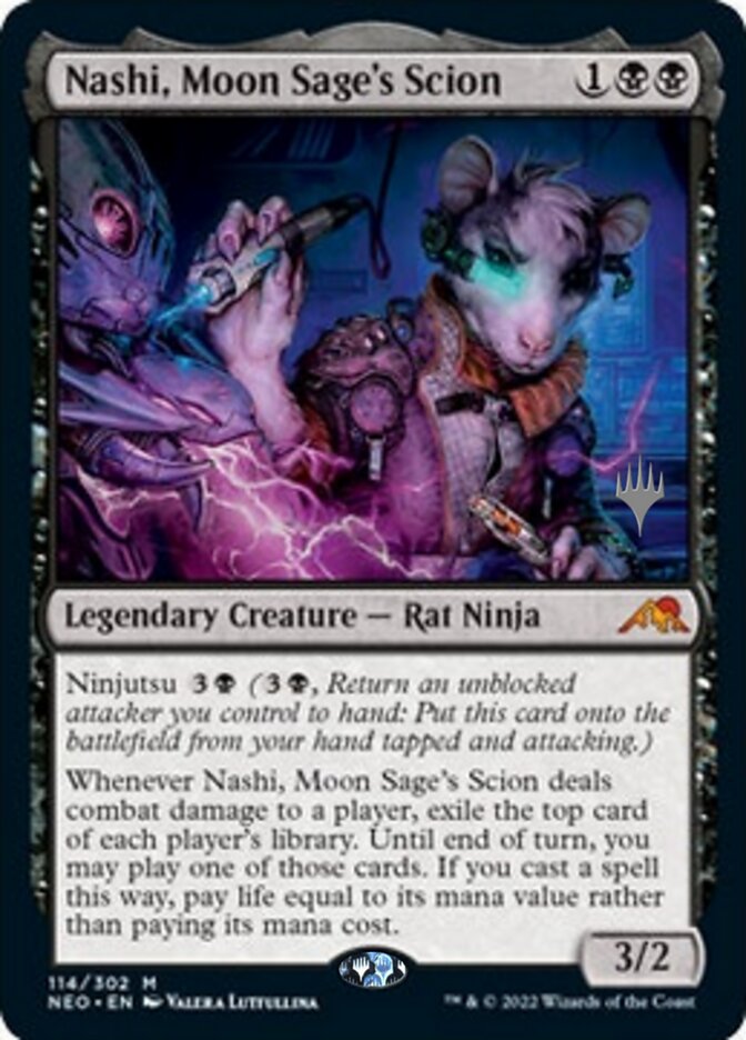 Nashi, Moon Sage's Scion (Promo Pack) [Kamigawa: Neon Dynasty Promos] | Gamer Loot