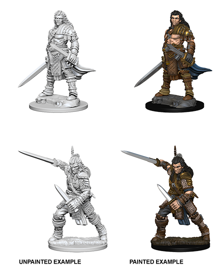 Pathfinder Deep Cuts Unpainted Miniature: Human Male Fighter | Gamer Loot