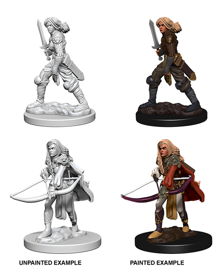 Pathfinder Deep Cuts Unpainted Minis: Human Female Fighter | Gamer Loot