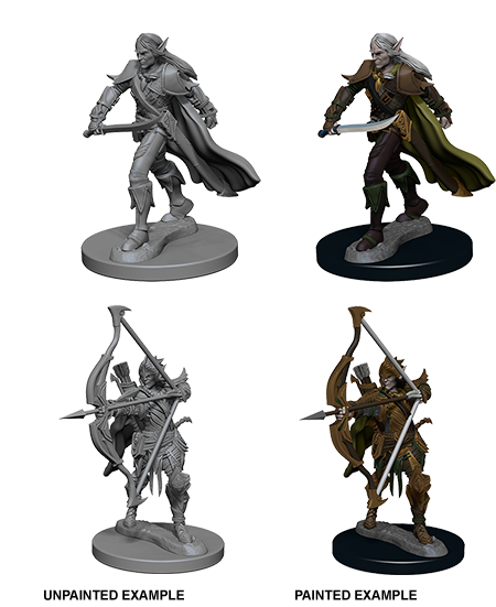 Pathfinder Deep Cuts Unpainted Miniatures: Elf Male Fighter | Gamer Loot