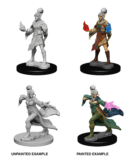 Pathfinder Deep Cuts Unpainted Minis: Elf Female Sorcerer | Gamer Loot