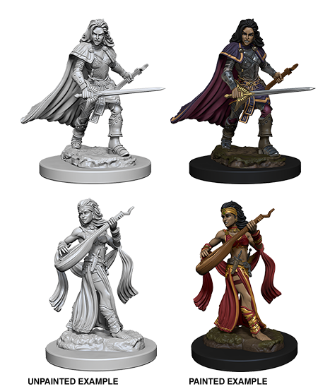 Pathfinder Deep Cuts Unpainted Miniatures: Human Female Bard | Gamer Loot