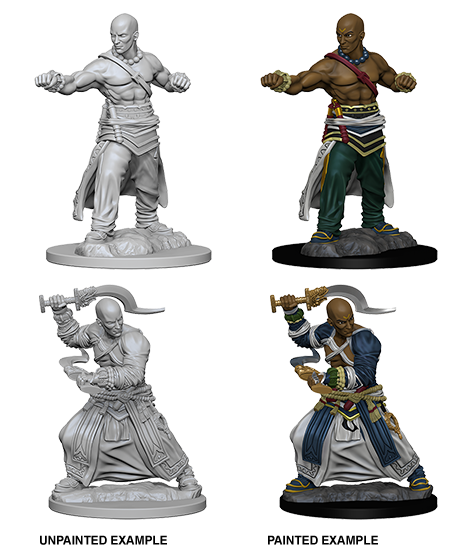 Pathfinder Deep Cuts Unpainted Miniatures: Human Male Monk | Gamer Loot