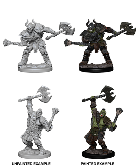 Pathfinder Deep Cuts Unpainted Miniatures: Half-Orc Male Barbarian | Gamer Loot