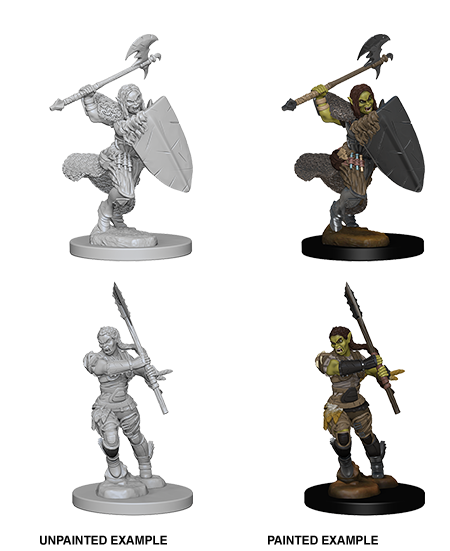 Pathfinder DeepCuts Unpainted Minis: Half-Orc Female Barbarian | Gamer Loot