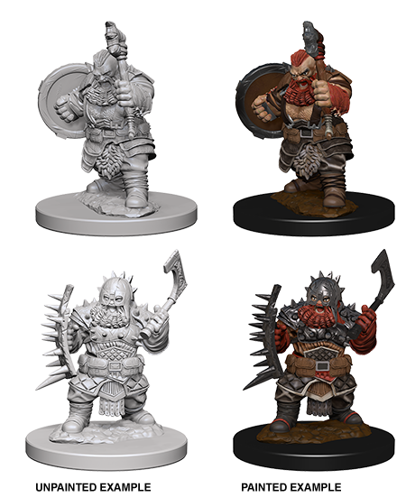 Pathfinder Deep Cuts Unpainted Miniatures: Dwarf Male Barbarian | Gamer Loot