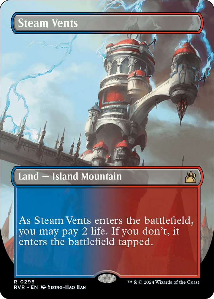 Steam Vents (Borderless) [Ravnica Remastered] | Gamer Loot