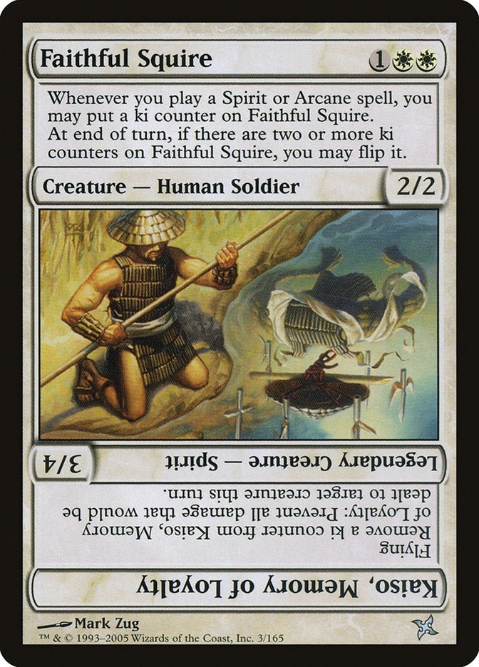 Faithful Squire // Kaiso, Memory of Loyalty [Betrayers of Kamigawa] | Gamer Loot