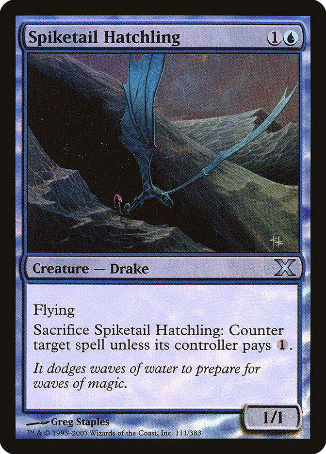 Spiketail Hatchling (Premium Foil) [Tenth Edition] | Gamer Loot