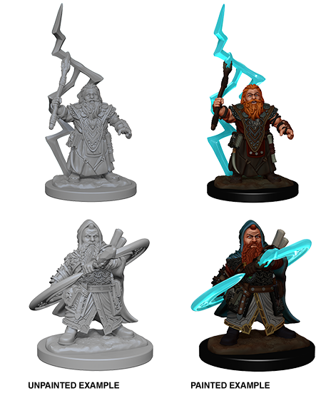 Pathfinder Deep Cuts Unpainted Miniatures: Dwarf Male Sorcerer | Gamer Loot