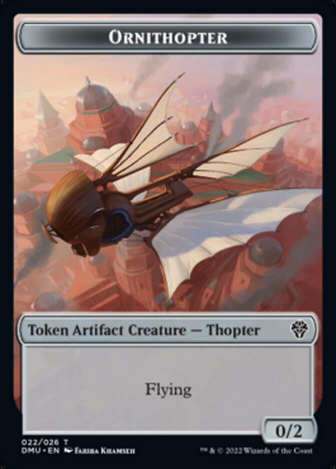 Bird (002) // Ornithopter Double-sided Token [Dominaria United Tokens] | Gamer Loot