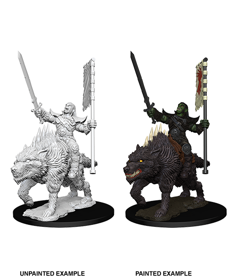 Pathfinder Battles Deep Cuts: Orc on Dire Wolf | Gamer Loot