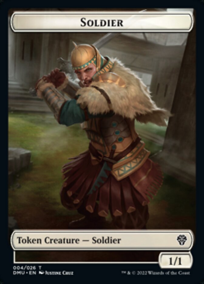 Soldier // Beast Double-sided Token [Dominaria United Tokens] | Gamer Loot