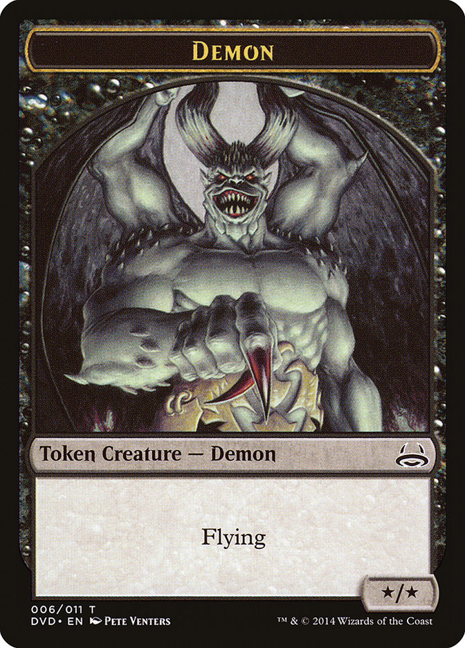 Demon Token (Divine vs. Demonic) [Duel Decks Anthology Tokens] | Gamer Loot