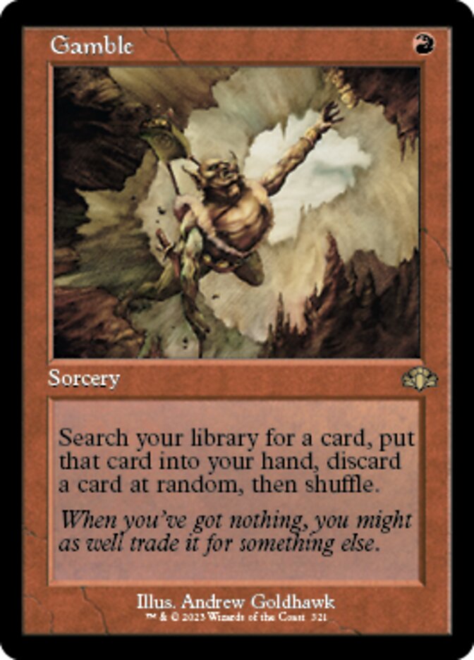 Gamble (Retro) [Dominaria Remastered] | Gamer Loot