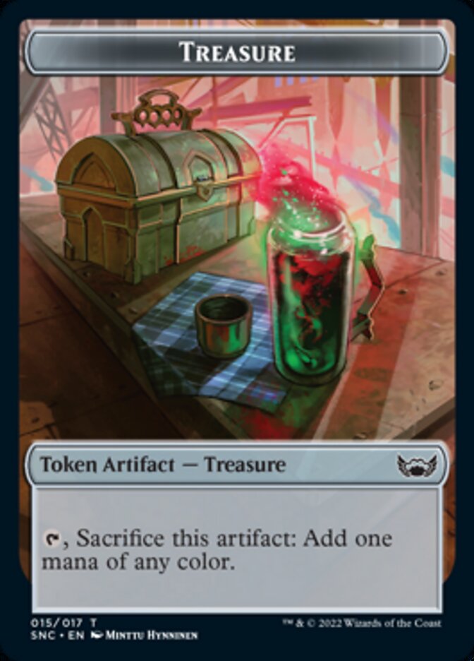 Ooze (026) // Treasure (015) Double-sided Token [Streets of New Capenna Commander Tokens] | Gamer Loot