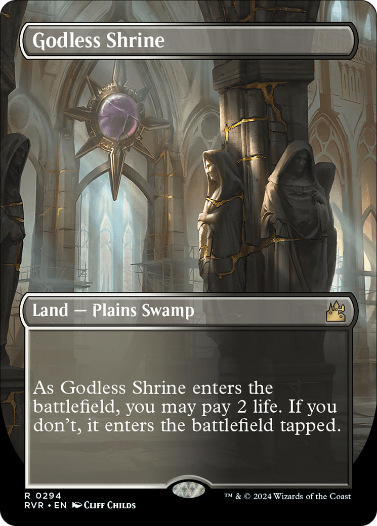 Godless Shrine (Borderless) [Ravnica Remastered] | Gamer Loot