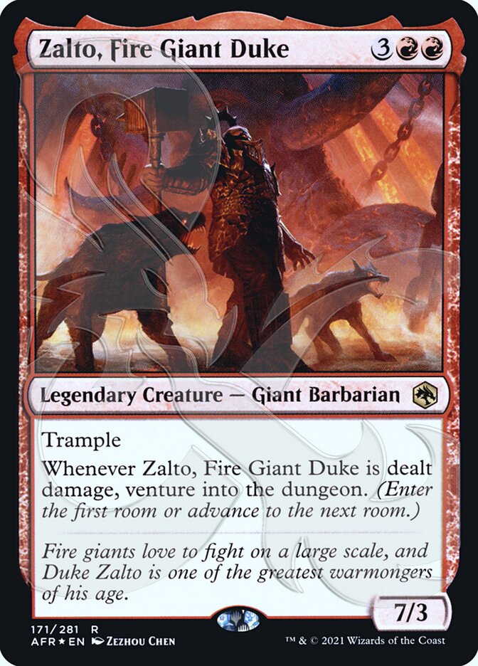 Zalto, Fire Giant Duke (Ampersand Promo) [Dungeons & Dragons: Adventures in the Forgotten Realms Promos] | Gamer Loot