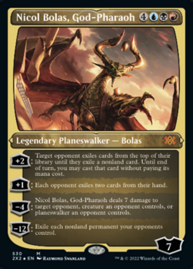 Nicol Bolas, God-Pharaoh (Foil Etched) [Double Masters 2022] | Gamer Loot