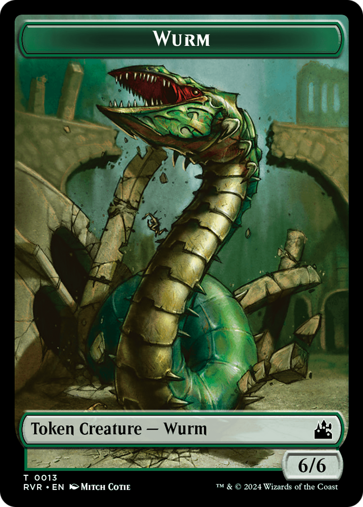 Goblin (0008) // Wurm Double-Sided Token [Ravnica Remastered Tokens] | Gamer Loot