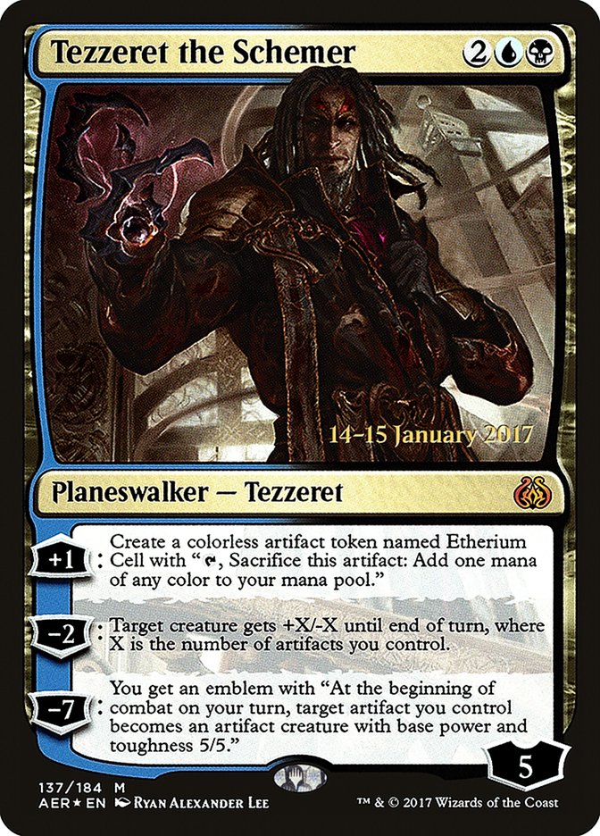 Tezzeret the Schemer  [Aether Revolt Prerelease Promos] | Gamer Loot