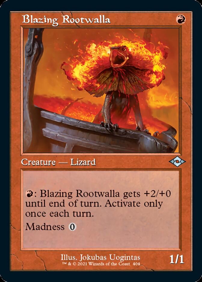 Blazing Rootwalla (Retro Foil Etched) [Modern Horizons 2] | Gamer Loot