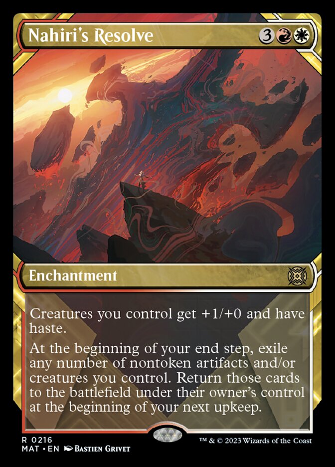 Nahiri's Resolve (Showcase Halo Foil) [March of the Machine: The Aftermath] | Gamer Loot