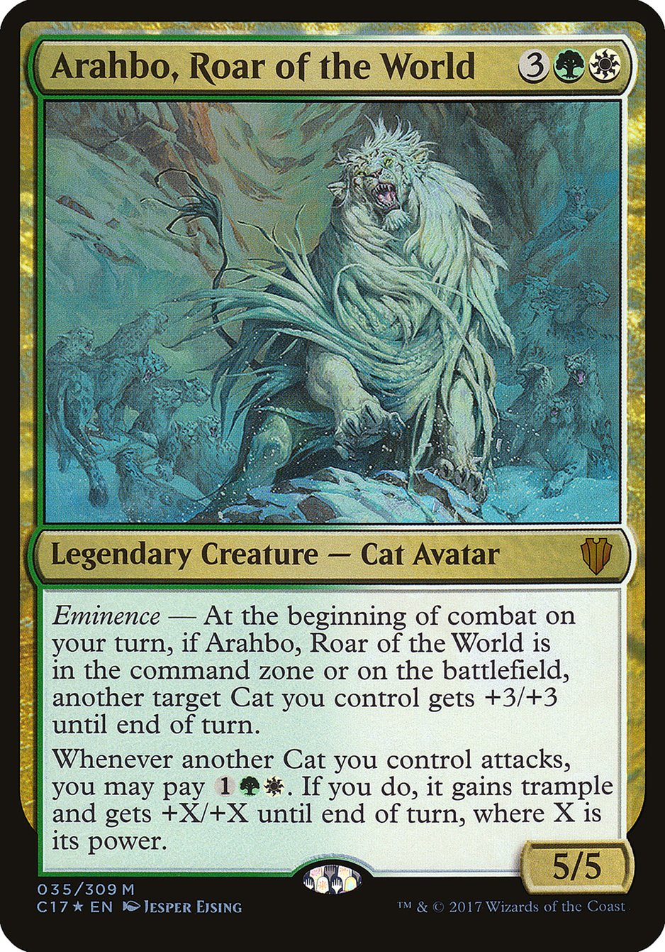 Arahbo, Roar of the World (Oversized) [Commander 2017 Oversized] | Gamer Loot
