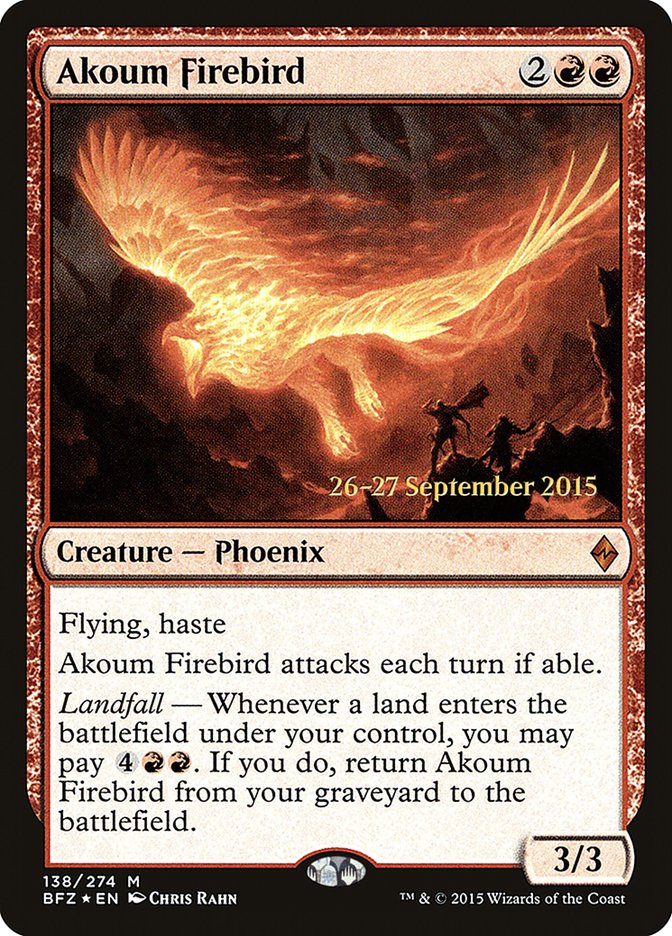 Akoum Firebird  [Battle for Zendikar Prerelease Promos] | Gamer Loot