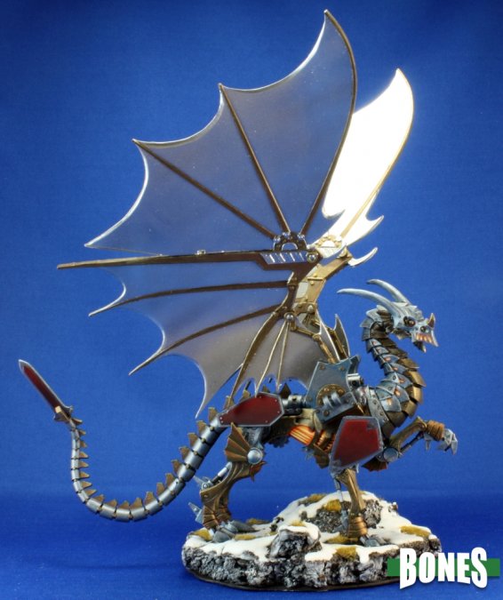 Reaper Bones Miniatures: Wyrmgear, Clockwork Dragon | Gamer Loot