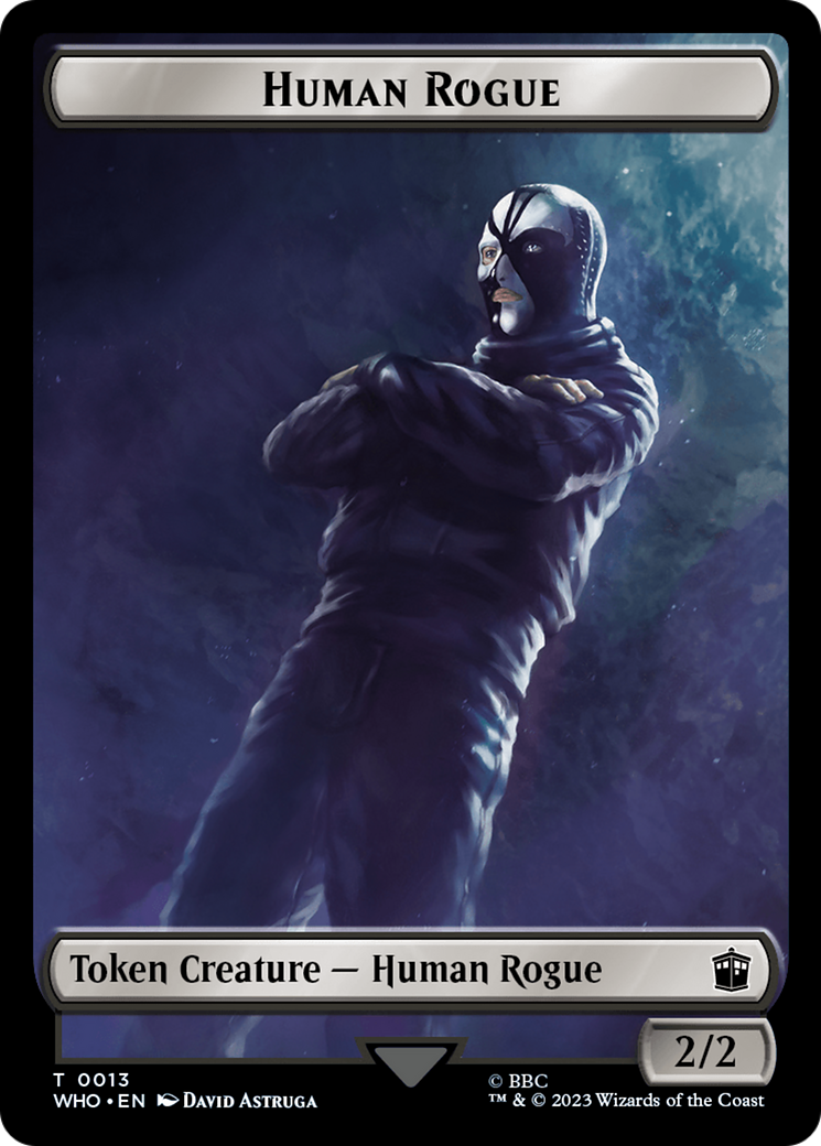 Human Rogue // Clue (0022) Double-Sided Token [Doctor Who Tokens] | Gamer Loot