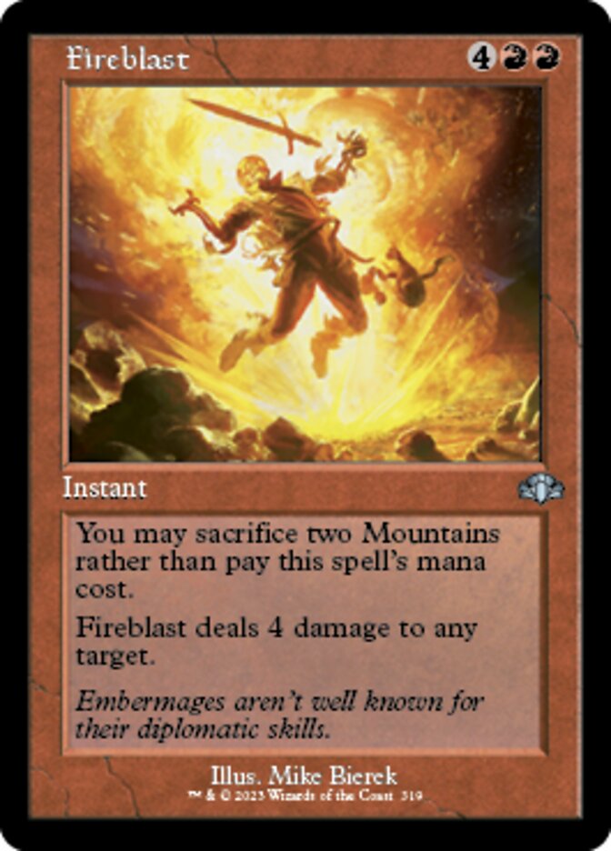 Fireblast (Retro) [Dominaria Remastered] | Gamer Loot