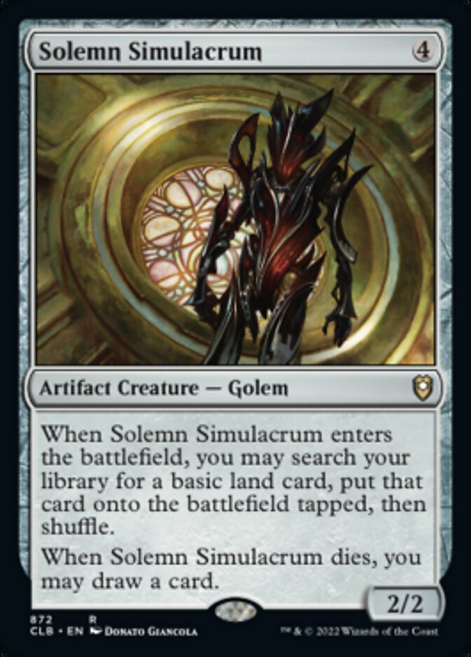 Solemn Simulacrum [Commander Legends: Battle for Baldur's Gate] | Gamer Loot