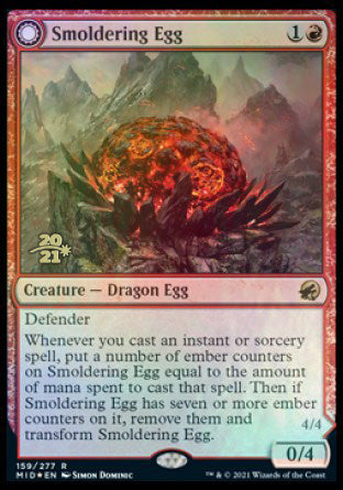 Smoldering Egg // Ashmouth Dragon [Innistrad: Midnight Hunt Prerelease Promos] | Gamer Loot