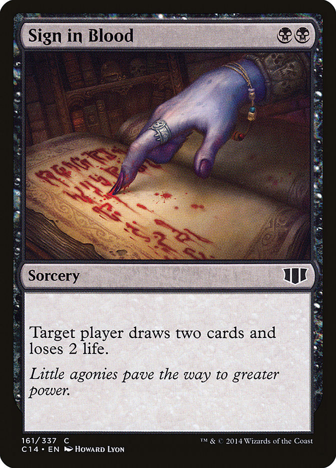 Sign in Blood [Commander 2014] | Gamer Loot