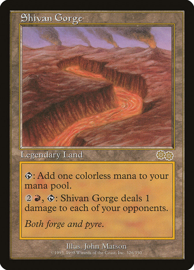 Shivan Gorge [Urza's Saga] | Gamer Loot