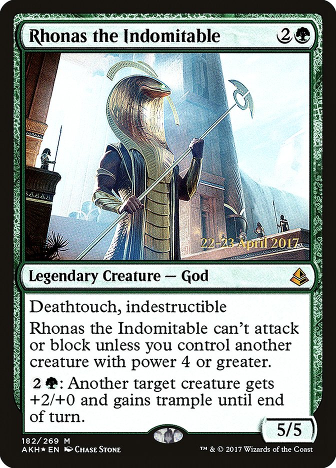 Rhonas the Indomitable  [Amonkhet Prerelease Promos] | Gamer Loot