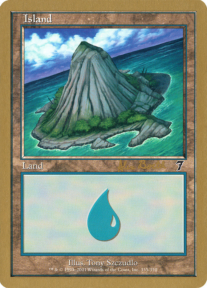 Island (ab335a) (Alex Borteh) [World Championship Decks 2001] | Gamer Loot