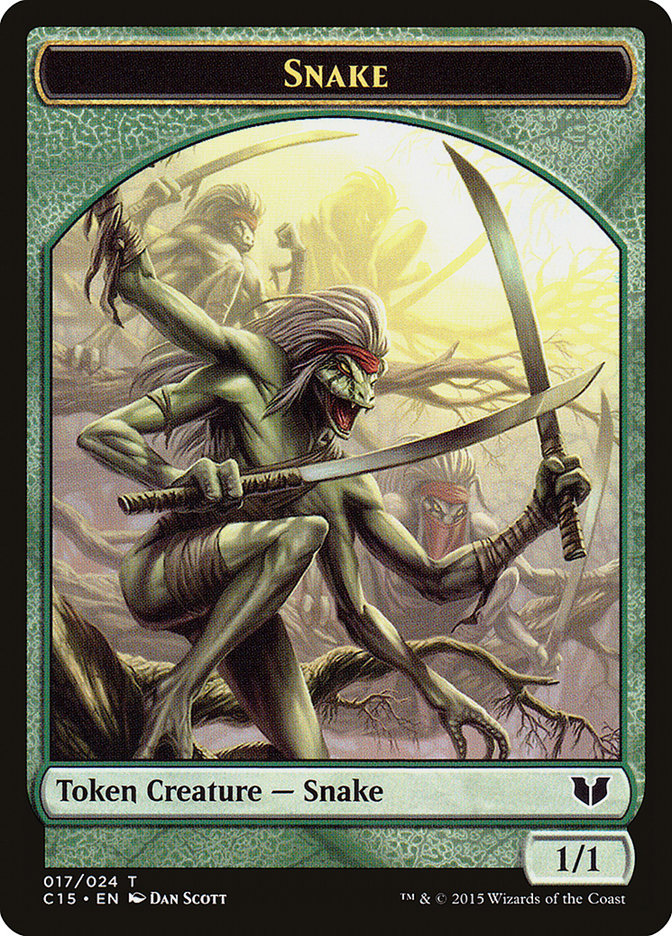 Beast // Snake (017) Double-Sided Token [Commander 2015 Tokens] | Gamer Loot