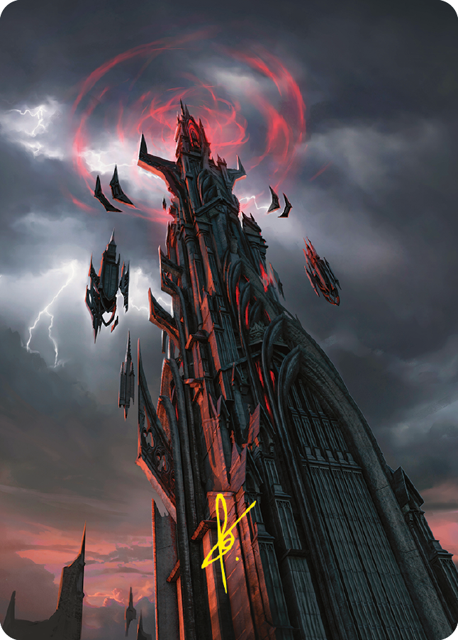 Barad-dur Art Card (Gold-Stamped Signature) [The Lord of the Rings: Tales of Middle-earth Art Series] | Gamer Loot