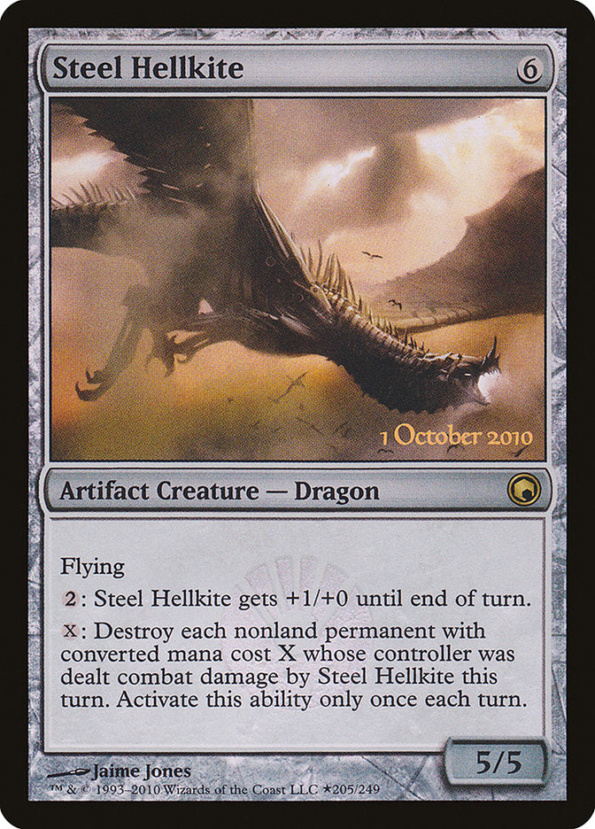 Steel Hellkite [Scars of Mirrodin Prerelease Promos] | Gamer Loot