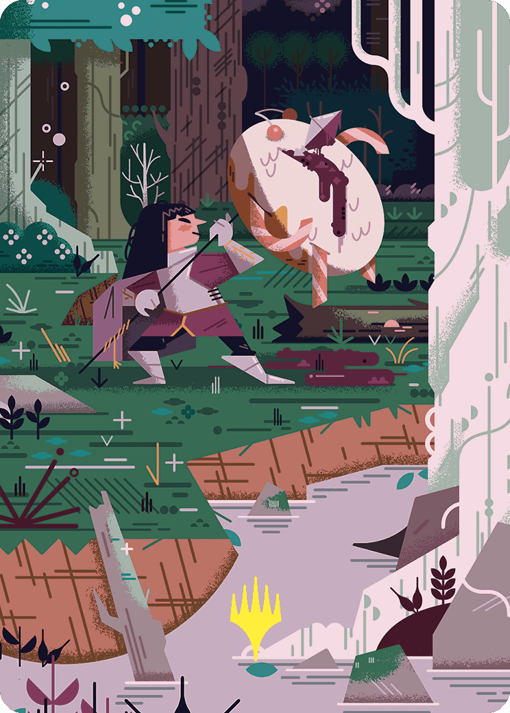 Stab Wound Art Card (Gold-Stamped Planeswalker Symbol) [Wilds of Eldraine Art Series] | Gamer Loot