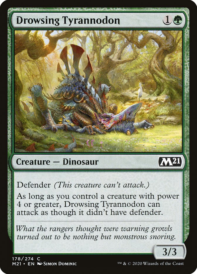 Drowsing Tyrannodon [Core Set 2021] | Gamer Loot