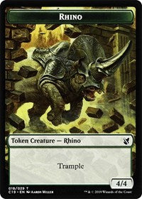 Rhino // Egg Double-sided Token [Commander 2019 Tokens] | Gamer Loot