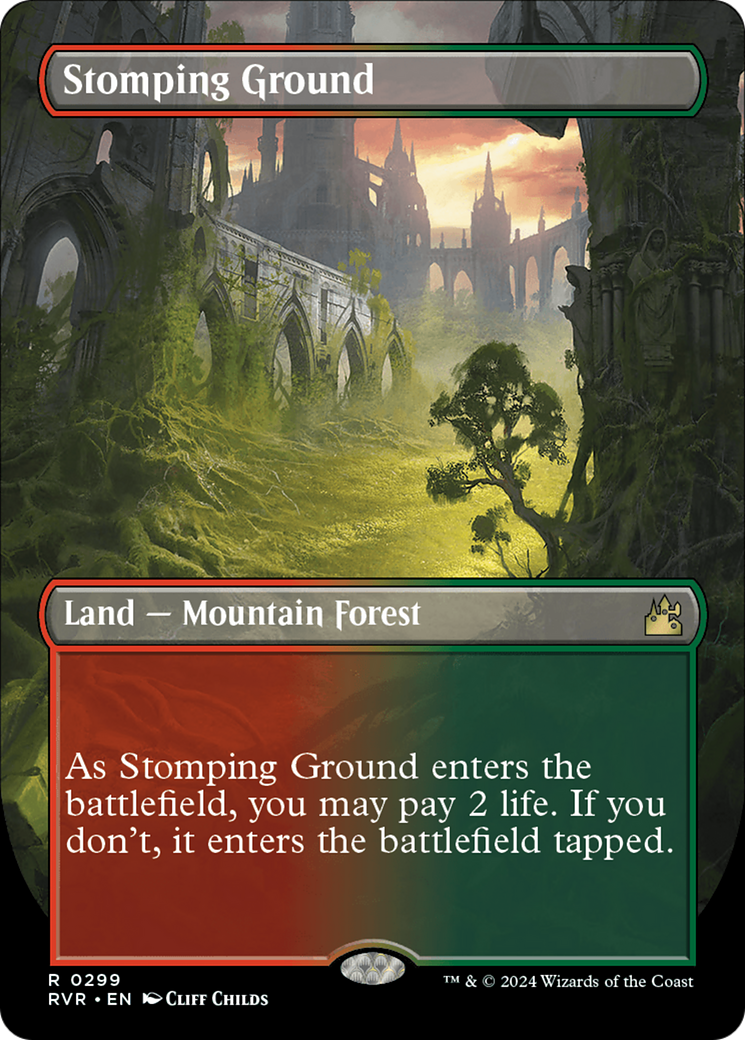 Stomping Ground (Borderless) [Ravnica Remastered] | Gamer Loot
