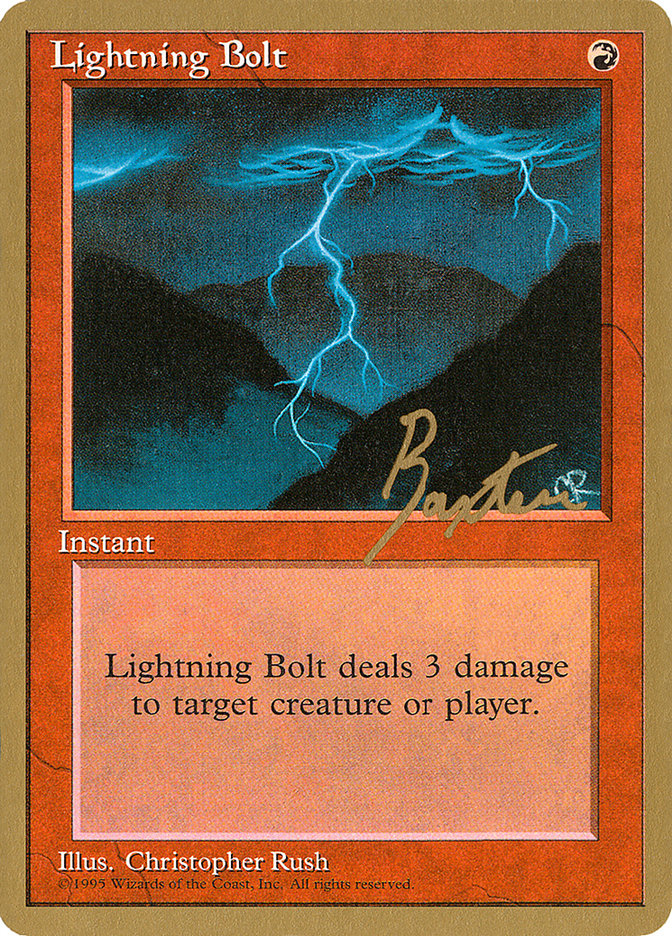 Lightning Bolt (George Baxter) [Pro Tour Collector Set] | Gamer Loot