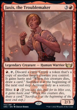 Jaxis, the Troublemaker (Promo Pack) [Streets of New Capenna Promos] | Gamer Loot